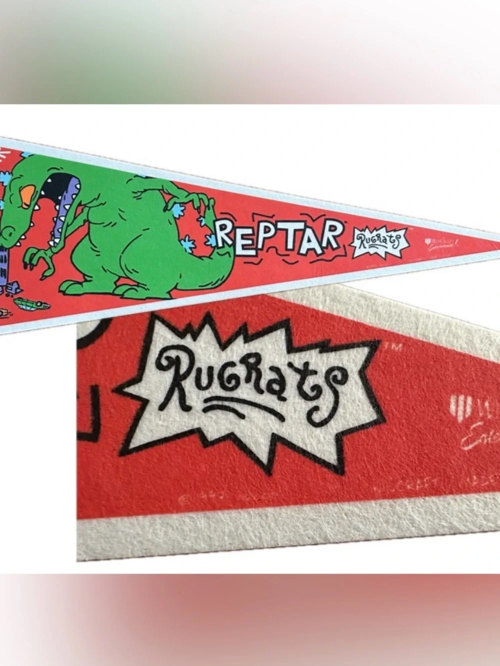 Rare Vtg 1998 Rugrats Complete Collection of Movie Felt Pennants Set